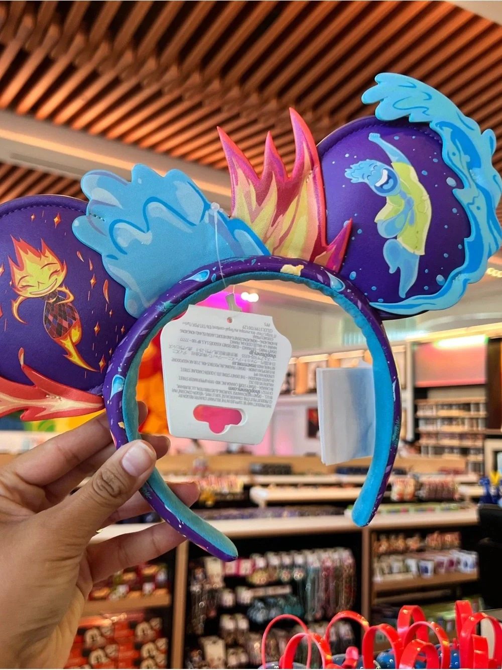 Disney Elemental Ears Headband - Purple, Blue & Red Flames